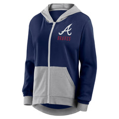 Atlanta Braves Fanatics Women's Hit It French Terry Full-Zip Hoodie - Navy Hoodies