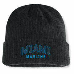 Miami Marlins Fanatics Andee Cuffed Knit Hat - Black Hats