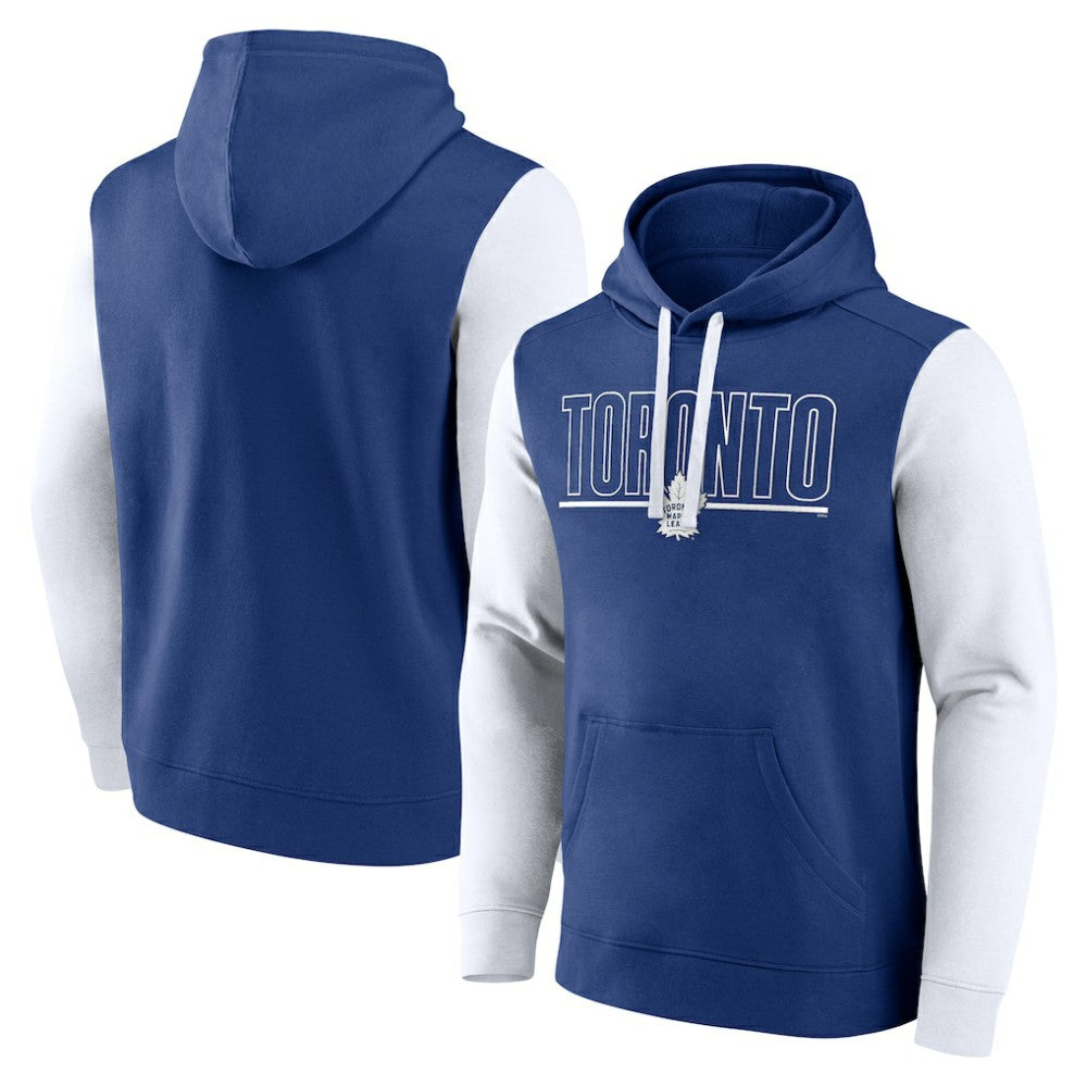 Toronto Maple Leafs Logo Athletic Deliver Fleece Pullover Hoodie - Blue | US 201230187