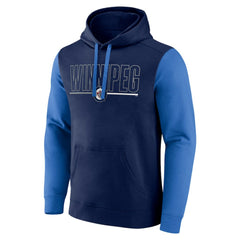 Winnipeg Jets Logo Athletic Deliver Fleece Pullover Hoodie - Navy | US 201230203