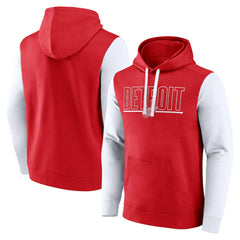 Detroit Red Wings Logo Athletic Deliver Fleece Pullover Hoodie - Red | US 201230210