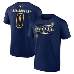 Tyrese Haliburton 2024 NBA All-Star Game Rebound Battle Name & Number T-Shirt Navy - Fanatics