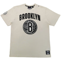 Brooklyn Nets NBA x Two Hype Unisex Culture & Hoops T-Shirt - Cream