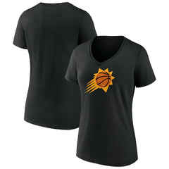 Phoenix Suns Women's Primary Logo V-Neck T-Shirt Black outlet