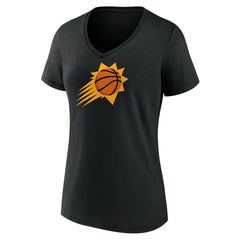 Phoenix Suns Women's Primary Logo V-Neck T-Shirt Black outlet