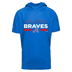 Atlanta Braves Levelwear City Connect Phase No Hitter Short Sleeve Pullover Hoodie - Royal Hoodies