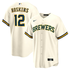 Rhys Hoskins Milwaukee Brewers Nike Home Replica Player Jersey - Cream Jerseys