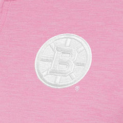 Boston Bruins Antigua Women's White Logo Mentor Quarter-Zip Jacket - Pink | US 201249302