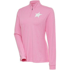 Dallas Stars Antigua Women's White Logo Mentor Quarter-Zip Jacket - Pink | US 201249306