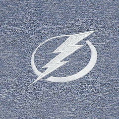 Tampa Bay Lightning Antigua White Logo Hunk Quarter-Zip Pullover - Heather Navy | US 201249488