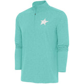 Dallas Stars Antigua White Logo Hunk Quarter-Zip Pullover - Mint | US 201249503