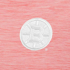 Boston Bruins Antigua White Logo Bright Quarter-Zip Pullover - Coral | US 201249647