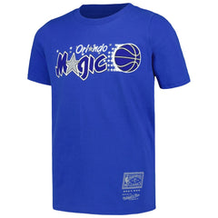Orlando Magic Youth Hardwood Classics Retro Logo T-Shirt Blue - Mitchell & Ness