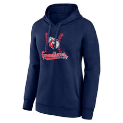 Cleveland Guardians Women's Personalized Name & Number Fastball Pullover Hoodie - Navy Hoodies
