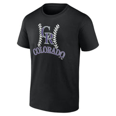 Colorado Rockies Personalized Name & Number Fastball T-Shirt - Black T-shirts
