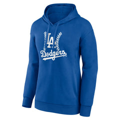 Los Angeles Dodgers Women's Personalized Name & Number Fastball Pullover Hoodie - Royal Hoodies