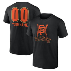 San Francisco Giants Personalized Name & Number Fastball T-Shirt - Black T-shirts