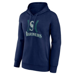 Seattle Mariners Women's Personalized Name & Number Fastball Pullover Hoodie - Navy Hoodies