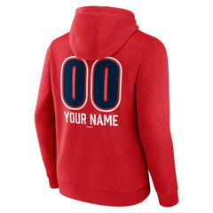 Boston Red Sox Personalized Name & Number Fastball Pullover Hoodie - Red Hoodies