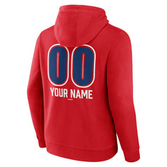 Chicago Cubs Personalized Name & Number Fastball Pullover Hoodie - Red Hoodies