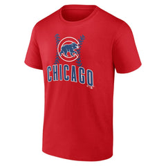 Chicago Cubs Personalized Name & Number Fastball T-Shirt - Red T-shirts