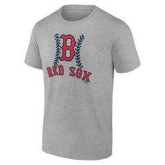 Boston Red Sox Personalized Name & Number Fastball T-Shirt - Heather Gray T-shirts