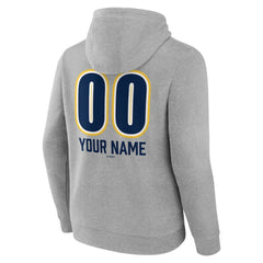 Milwaukee Brewers Personalized Name & Number Fastball Pullover Hoodie - Gray Hoodies