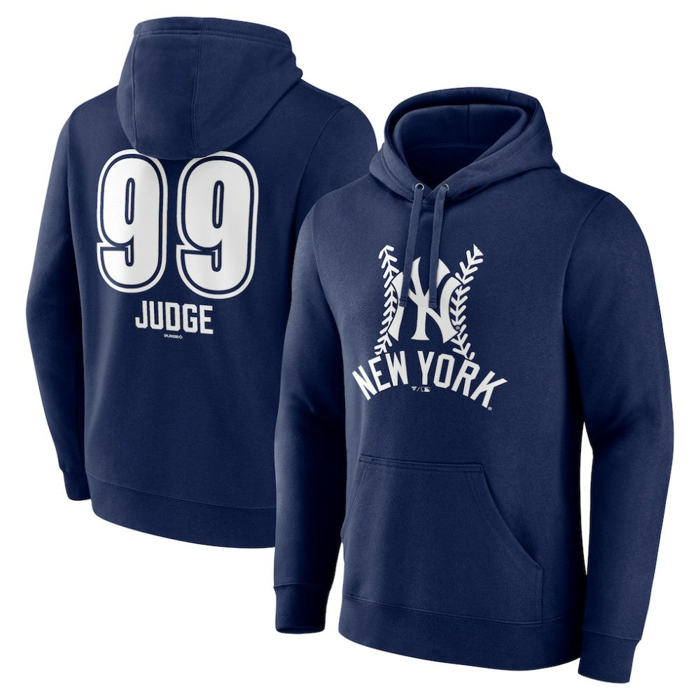Aaron Judge New York Yankees Fastball Player Name & Number Pullover Hoodie - Navy Hoodies