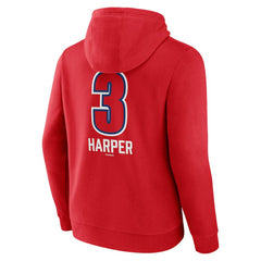 Bryce Harper Philadelphia Phillies Fastball Player Name & Number Pullover Hoodie - Red Hoodies
