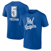 Freddie Freeman Los Angeles Dodgers Fastball Player Name & Number T-Shirt - Royal T-shirts
