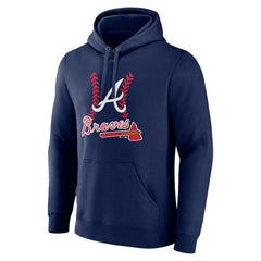 Spencer Strider Atlanta Braves Fastball Player Name & Number Pullover Hoodie - Navy Hoodies