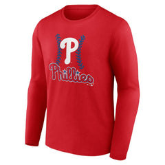J.T. Realmuto Philadelphia Phillies Fastball Player Name & Number Long Sleeve T-Shirt - Red T-shirts