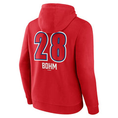 Alec Bohm Philadelphia Phillies Fastball Player Name & Number Pullover Hoodie - Red Hoodies