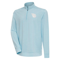 Cleveland Guardians Antigua Bright Quarter-Zip Pullover Top - Powder Blue Pullover