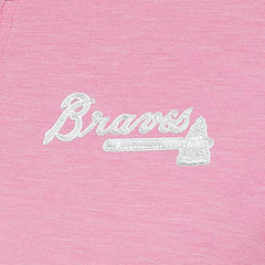 Atlanta Braves Antigua Women's Mentor Quarter-Zip Pullover Top - Pink Pullover