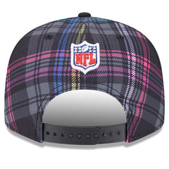 Jacksonville Jaguars New Era 2024 NFL Crucial Catch Plaid 9FIFTY Snapback Hat - Black Hats