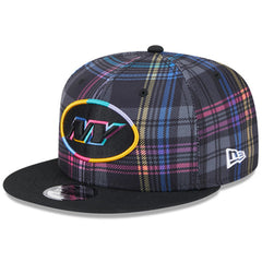 New York Jets New Era 2024 NFL Crucial Catch Plaid 9FIFTY Snapback Hat - Black Hats