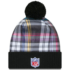New York Jets New Era 2024 NFL Crucial Catch Cuffed Knit Hat with Pom - Black Hats