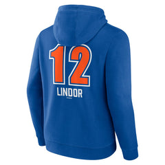 Francisco Lindor New York Mets Fastball Player Name & Number Pullover Hoodie - Royal Hoodies