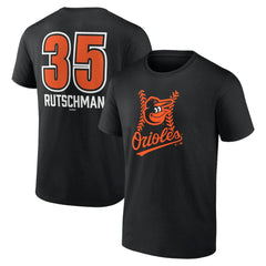 Adley Rutschman Baltimore Orioles Fastball Player Name & Number T-Shirt - Black T-shirts