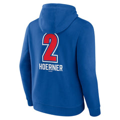 Nico Hoerner Chicago Cubs Fastball Player Name & Number Pullover Hoodie - Royal Hoodies