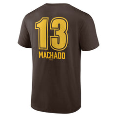 Manny Machado San Diego Padres Fastball Player Name & Number T-Shirt - Brown T-shirts