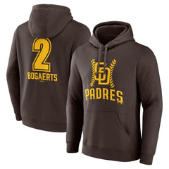 Xander Bogaerts San Diego Padres Fastball Player Name & Number Pullover Hoodie - Brown Hoodies