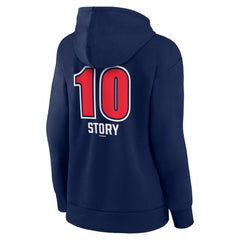 Trevor Story Boston Red Sox Women's Fastball Player Name & Number Pullover Hoodie - Navy Hoodies