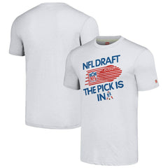New England Patriots Homage Unisex 2024 Team Draft Tri-Blend T-Shirt - Heather Gray T-shirts
