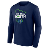 Minnesota Timberwolves Pick & Roll Coverage Long Sleeve T-Shirt Navy
