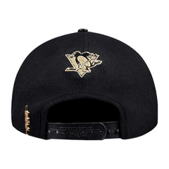 Pittsburgh Penguins Pro Standard Metallic Logo Pinch Front Adjustable Hat - Black | US 201274359