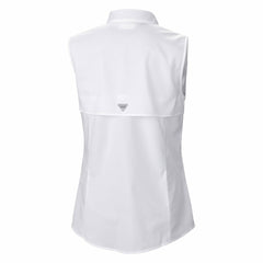 Pittsburgh Steelers Women's PFG Tamiami Omni-Shade Sleeveless Button-Up Shirt - White