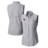 Arizona Cardinals Women's PFG Tamiami Omni-Shade Sleeveless Button-Up Shirt - Gray