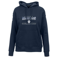 Toronto Maple Leafs Levelwear Women's Retro Adorn Spellout Pullover Hoodie - Navy | US 201275449